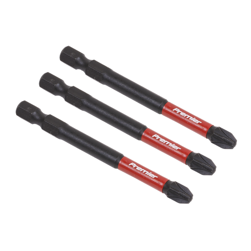 [AK8259] Sealey Premier Pozi Impact Power Tool Bits #3 x 75mm 3pc