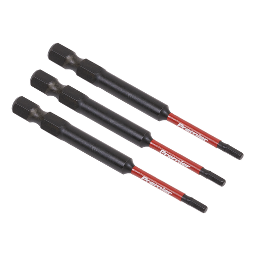 [AK8260] Sealey Premier Hex Impact Power Tool Bits 2.5 x 75mm 3pc