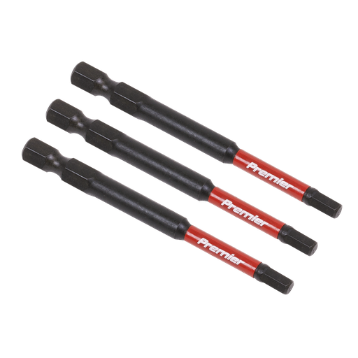 [AK8262] Sealey Premier Hex Impact Power Tool Bits 4 x 75mm 3pc
