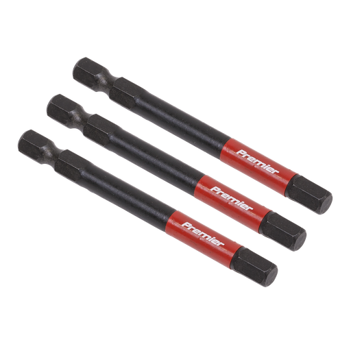 [AK8264] Sealey Premier Hex Impact Power Tool Bits 6 x 75mm 3pc