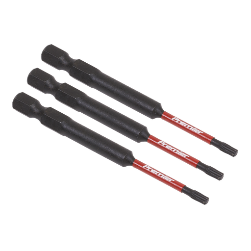 [AK8265] Sealey Premier TRX-Star* Impact Power Tool Bits T10 x 75mm 3pc