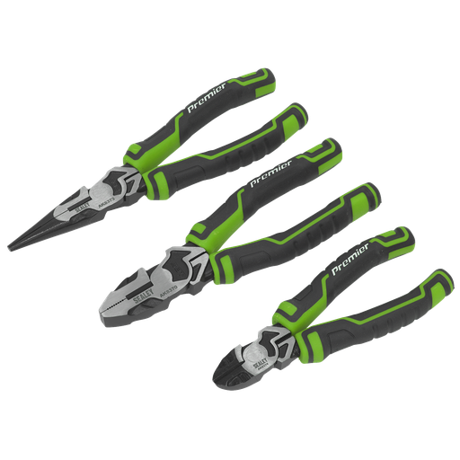 [AK8376HV] Sealey Premier High Leverage Pliers Set 3pc - Green