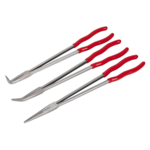 [AK8576] Sealey Premier Extra-Long Needle Nose Pliers Set 400mm 3pc