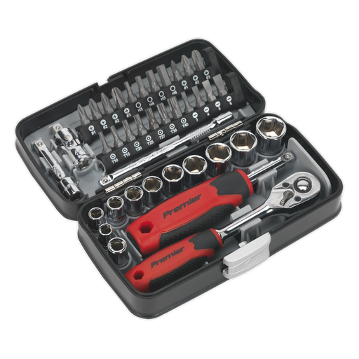 [AK8945] Sealey Premier Socket & Bit Set 1/4"Sq Drive 38pc