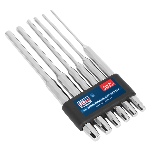 [AK9128L] Sealey Premier Long Parallel Pin Punch Set 6pc