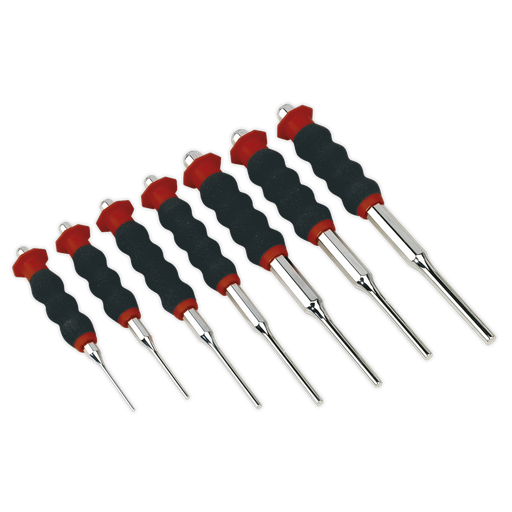 [AK9131] Sealey Premier Sheathed Parallel Pin Punch Set 7pc