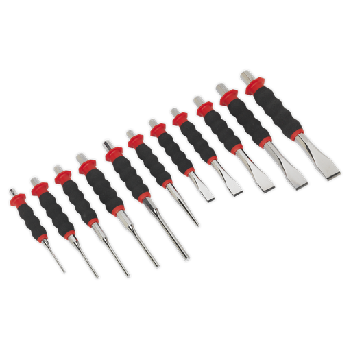 [AK9135] Sealey Premier Sheathed Punch & Chisel Set 11pc