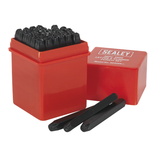 [AK9296] Sealey Letter & Number Punch Set 4mm 36pc