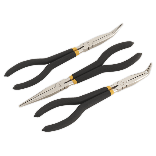 [AK930] Sealey Premier Needle Nose Pliers Set Ni-Fe Finish 280mm 3pc