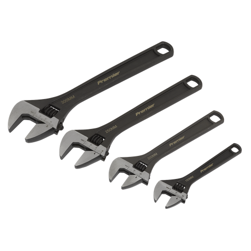 [AK9567] Sealey Premier Adjustable Wrench Set 4pc