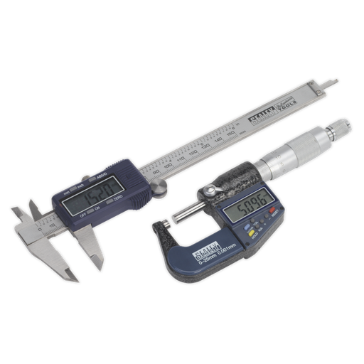 [AK9637D] Sealey Digital Measuring Set 2pc