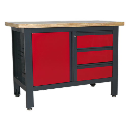 [AP1372B] Sealey Workbench with 3 Drawers & Cupboard