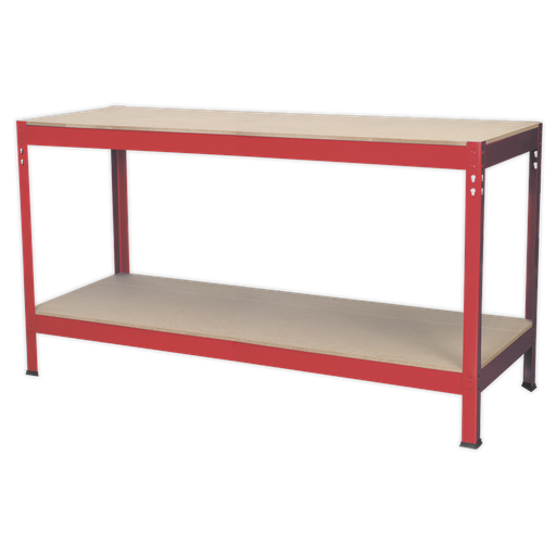 [AP1535] Steel Workbench with Wooden Top 1.53m