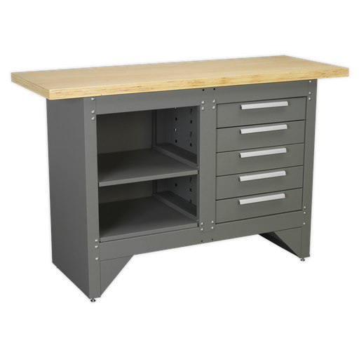 [AP2030BB] Heavy-Duty Workbench with 5 Drawers