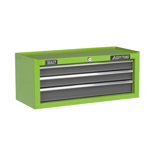[AP22309BBHV] Sealey American PRO® Mid-Box Tool Chest 3 Drawer - Green/Grey
