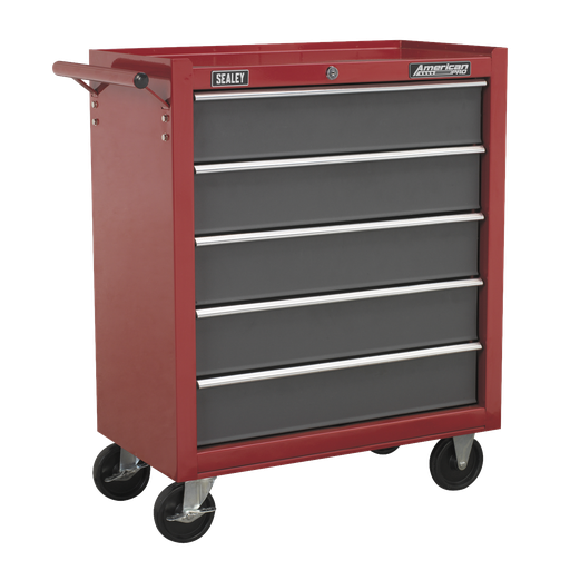[AP22505BB] Sealey American PRO® Rollcab 5 Drawer - Red/Grey