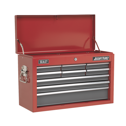 [AP22509BB] American PRO® Topchest 9 Drawer - Red/Grey