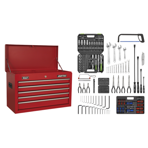 [AP225COMBO] American PRO® Topchest 5 Drawer with 272pc Tool Kit - Red