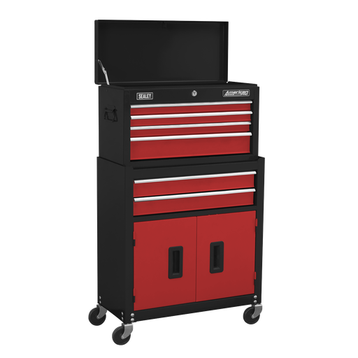 [AP22R] Sealey American PRO® Topchest & Rollcab Combination 6 Drawer - Red
