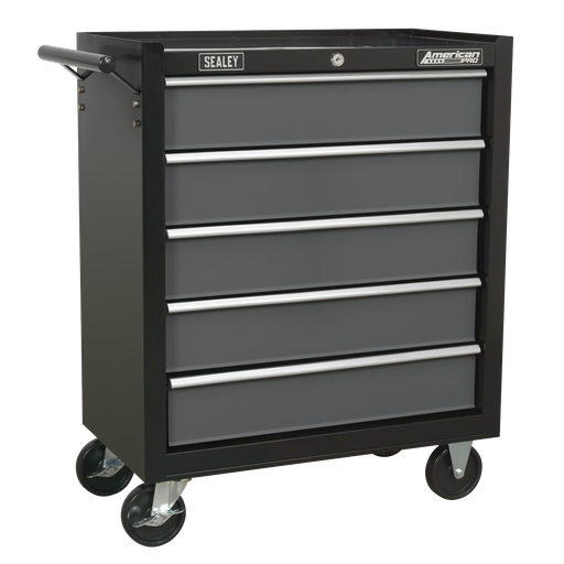 [AP2505B] Sealey American PRO® Rollcab 5 Drawer - Black/Grey