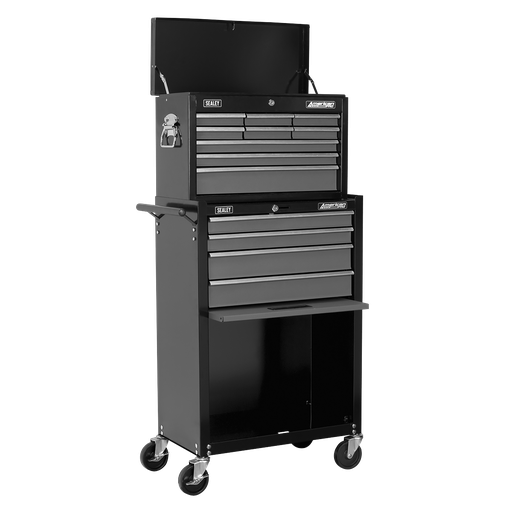 [AP2513B] Sealey American PRO® Topchest & Rollcab Combination 13 Drawer - Black/Grey