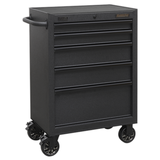 [AP2705BE] Sealey Superline PRO® Black Edition Rollcab with 5 Soft Close Dr