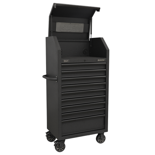 [AP2709BE] Superline PRO® Black Edition Tower Cabinet with 9 Soft Close Drawers & Power Bar 690mm