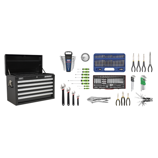 [AP33059BCOMBO] Sealey Superline PRO® Topchest 5 Drawer with 139pc Tool Kit - Bl