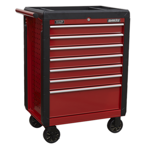 [AP3407] Superline PRO® Rollcab 7 Drawer - Red
