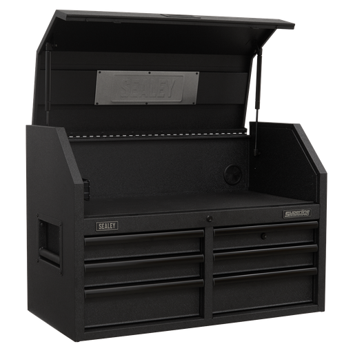 [AP3607BE] Sealey Superline PRO® Black Edition Topchest with 6 Soft Close Drawers & Power Strip 910mm