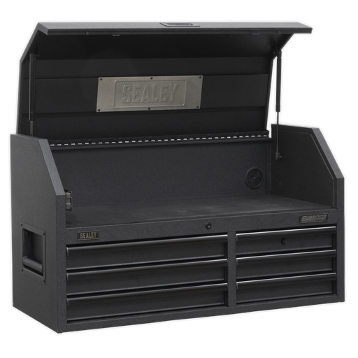 [AP4106BE] Sealey Superline PRO® Black Edition Topchest with 6 Soft Close Drawers & Power Strip 1030mm