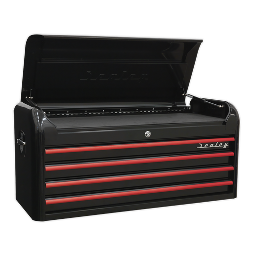 [AP41104BR] Sealey Premier™ Retro Style Wide Topchest 4 Drawer - Black with 