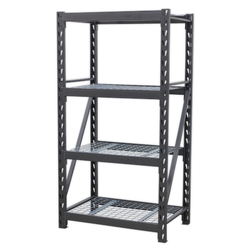 [AP6372] Sealey Heavy-Duty Racking Unit with 4 Mesh Shelves 640kg Capacity Per Level