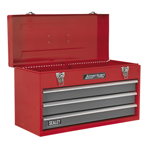 [AP9243BB] Sealey American PRO® Tool Chest 3 Drawer - Red/Grey