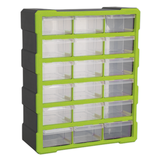 [APDC18HV] Sealey Cabinet Box 18 Drawer - Green/Black