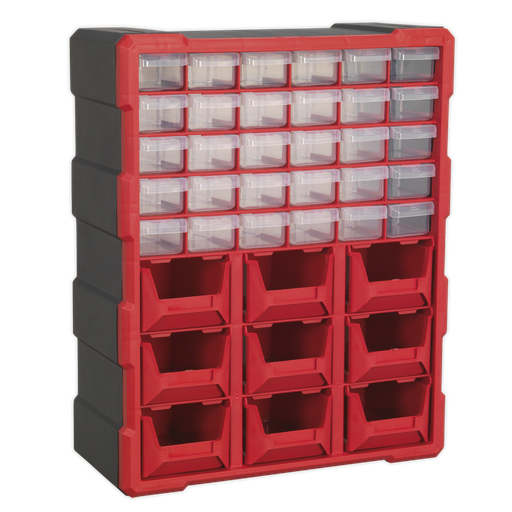 [APDC39R] Sealey Cabinet Box 39 Drawer - Red/Black