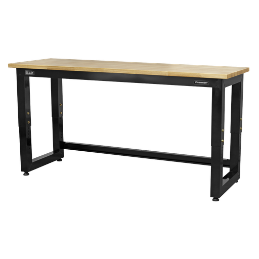 [APMS22] Premier™ Heavy-Duty Steel Adjustable Workbench with Wooden Worktop 1830mm