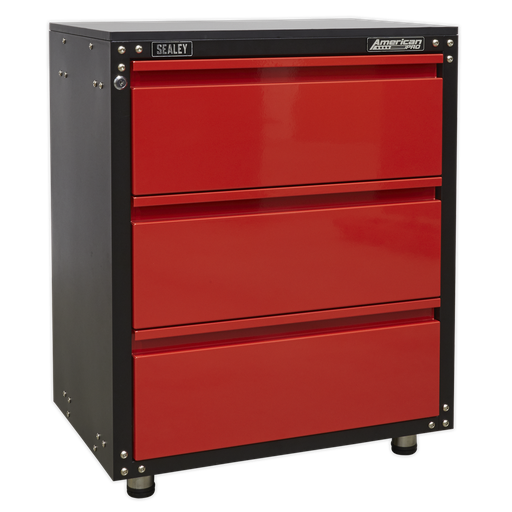 [APMS82] Sealey American PRO® Modular Cabinet with Worktop 3 Drawer 665mm