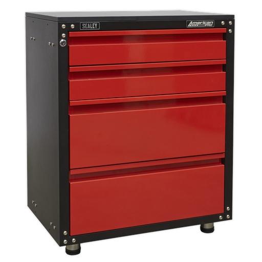 [APMS84] Sealey American PRO® Modular Cabinet with Worktop 4 Drawer 665mm