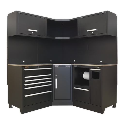 [APMSCOMBO6SS] Sealey Premier™ Corner Storage System with Stainless Worktop 1.7