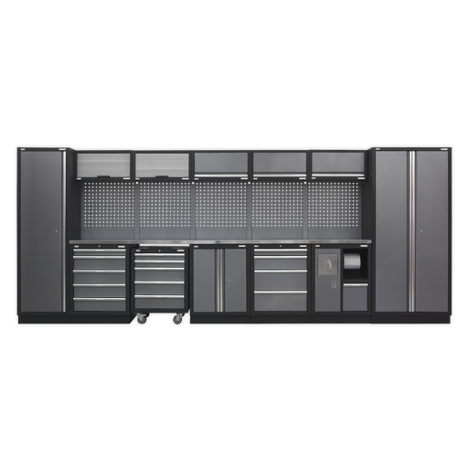 [APMSSTACK01SS] Sealey Superline PRO® Storage System with Stainless Worktop 4.9m
