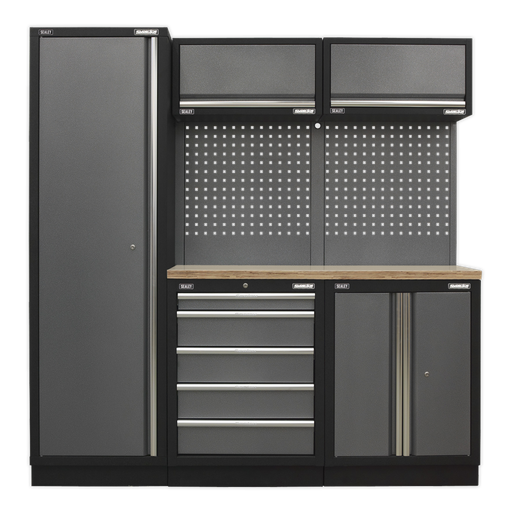 [APMSSTACK02W] Sealey Superline PRO® Storage System with Wood Worktop 2.0m