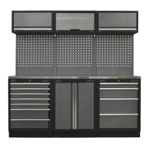 [APMSSTACK07SS] Sealey Superline PRO® Storage System with Stainless Worktop 2m