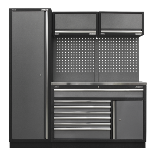 [APMSSTACK09SS] Superline PRO® Storage System with Stainless Steel Worktop 1.96m