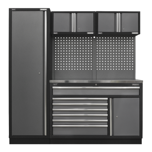 [APMSSTACK10SS] Superline PRO® Storage System with Stainless Steel Worktop 1.96m