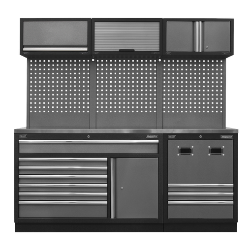 [APMSSTACK14SS] Superline PRO® Modular Storage System Combo with Stainless Steel Worktop