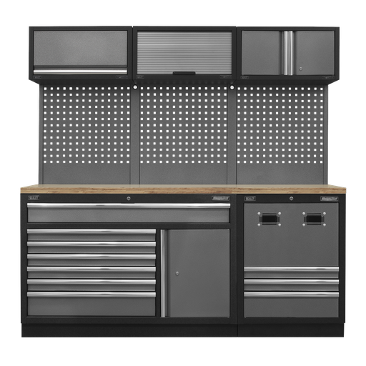 [APMSSTACK14W] Superline PRO® Modular Storage System Combo with Pressed Wood Worktop