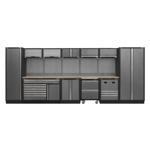 [APMSSTACK16W] Superline PRO® Storage System with Pressed Wood Worktop 4.92m