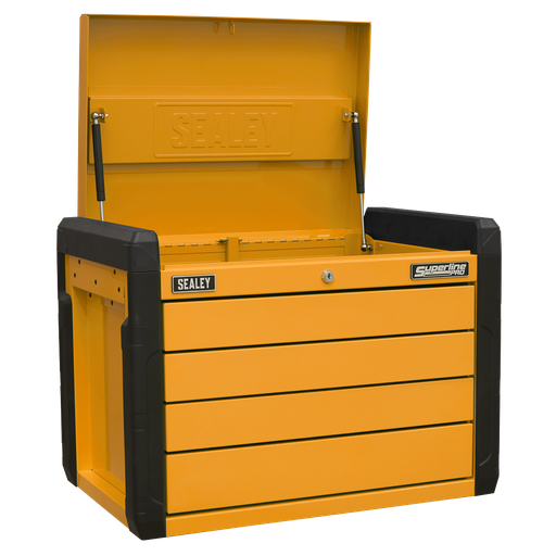 [APPD4O] Sealey Superline PRO® Push-to-Open Topchest 4-Drawer - Orange