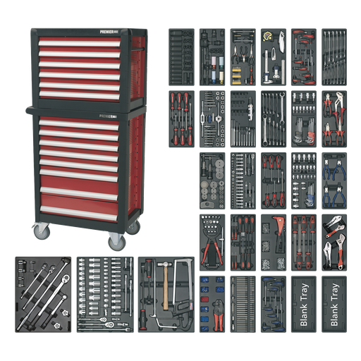 [APTTC02] Premier™ Topchest & Rollcab Combination 14 Drawer with 1233pc Tool Kit